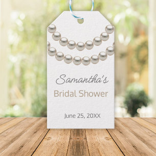 Étiquettes-cadeau Collier de perles fantaisie pour Baby Shower