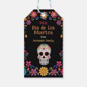 Étiquettes-cadeau 💀 🎉 Colorée Día de Muertos