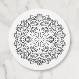 Étiquettes Cadeau Colorez votre propre MANDALA - do-it-yourself Colo