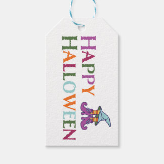Étiquettes-cadeau Colorful Happy Halloween Witch Treat Tags