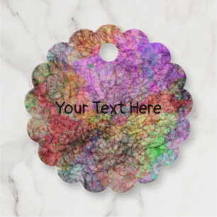 Étiquettes Cadeau Colorful Watercolor Look Abstract Misty Colors