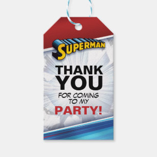Étiquettes-cadeau Comics DC   Superman - Anniversaire