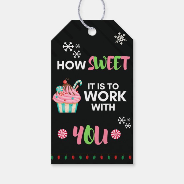 Étiquettes-cadeau Comme c'est doux de travailler avec vous (Devant)