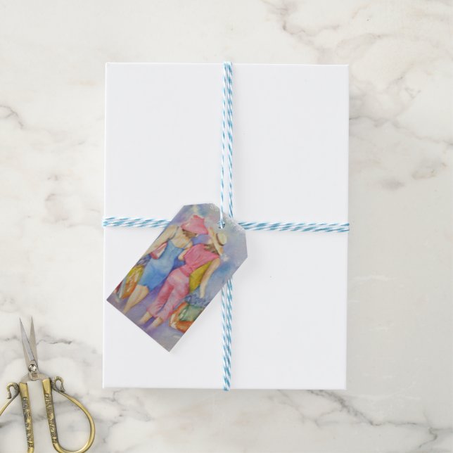 ÉTIQUETTES-CADEAU COMMERCE DE PETITS AMIS (Avec de laficelle)