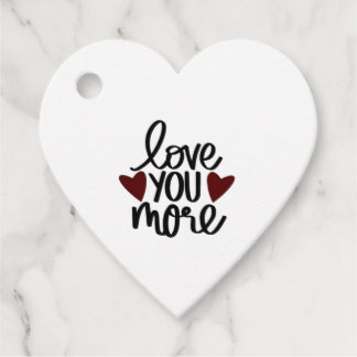 Étiquettes Cadeau Conception d'attrait classique Amour plus 