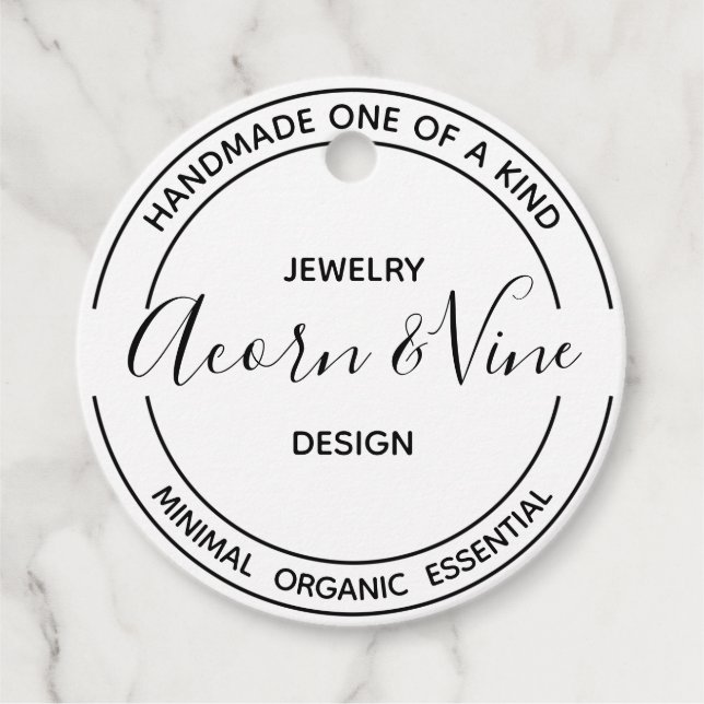 Étiquettes Cadeau Conception de marque professionnelle moderne | Bla (Devant)