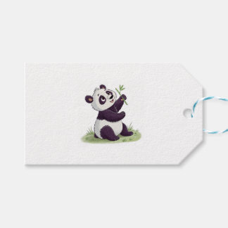 Étiquettes-cadeau Conception de panda Cute