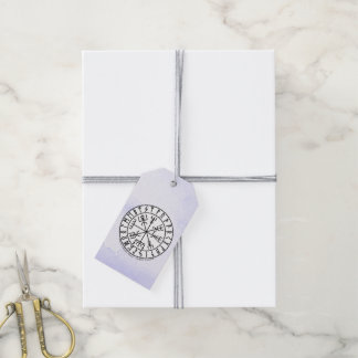 Étiquettes-cadeau Conception de symbole de compas viking Vegvisir
