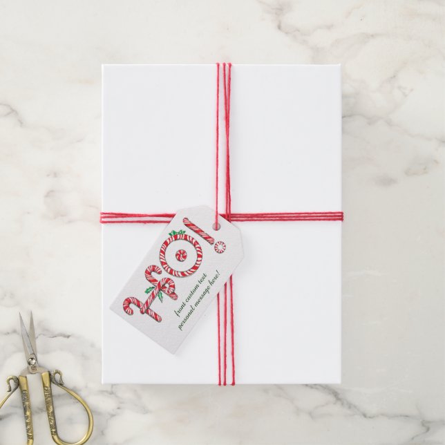Étiquettes-cadeau Conception de texte Sucre de canne avec Word HO! (With Twine)