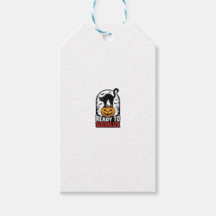 Étiquettes-cadeau Conception d'humour de fête de chat Halloween soci