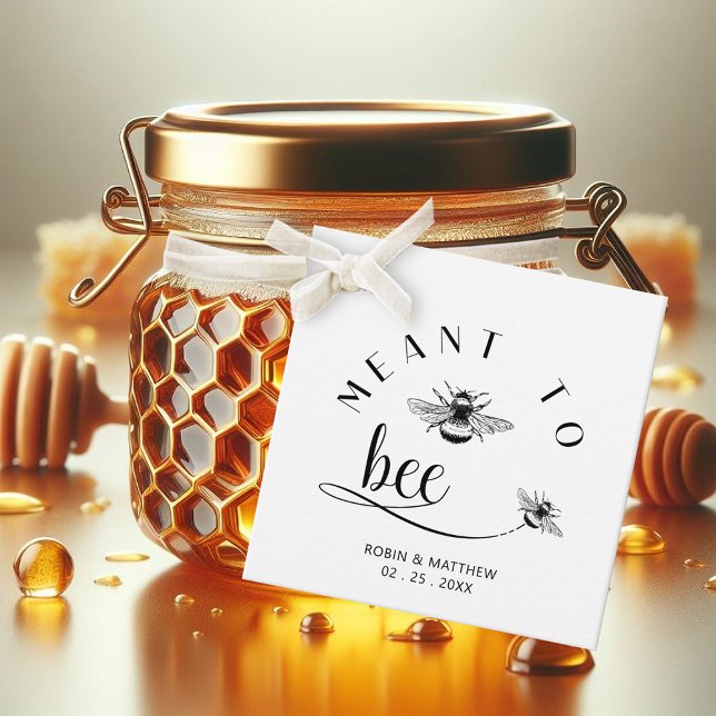 Étiquettes Cadeau Conçu pour l'abeille, Kraft, Élégant moderne, l'ab (Créateur téléchargé)