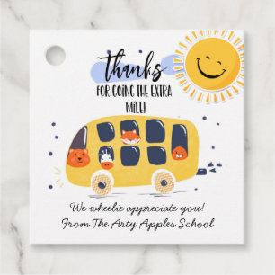 Étiquettes Cadeau conducteur d'autobus scolaire merci d'être allé pl