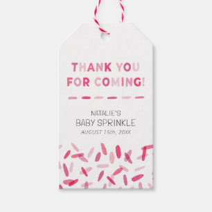 Étiquettes-cadeau Confetti Sprinkles Baby Girl Sprinkle Faveur