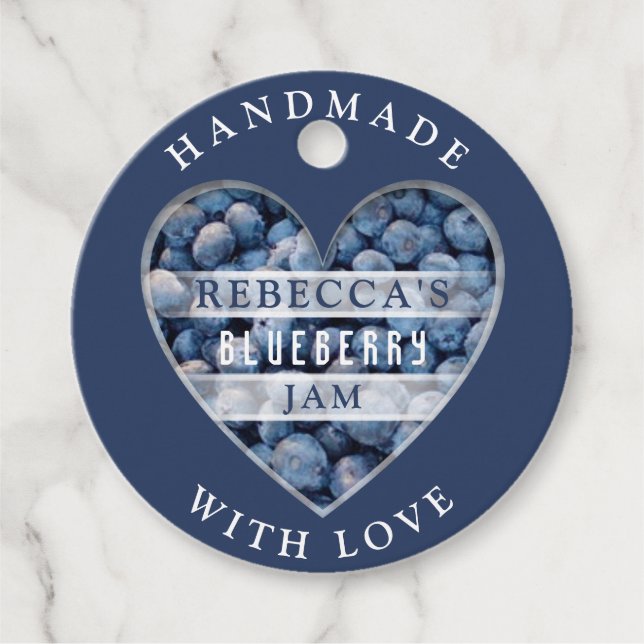 Étiquettes Cadeau Confiture aux bleuets (Devant)