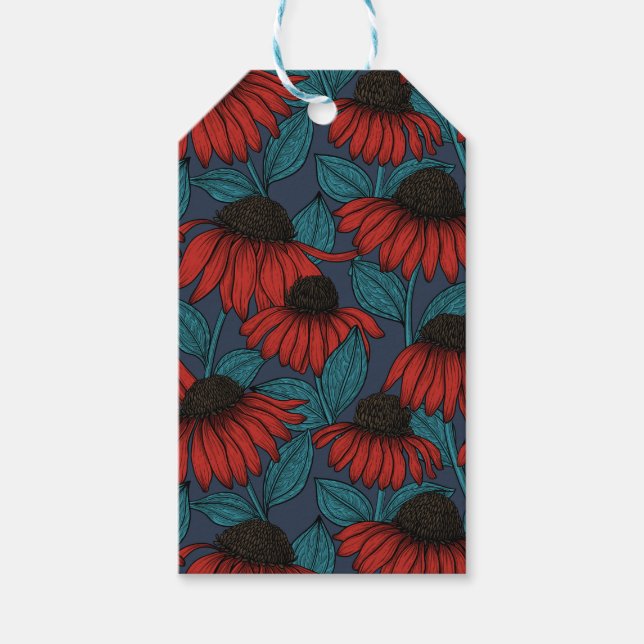 Étiquettes-cadeau Confleurs rouges (Devant)