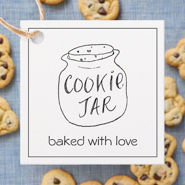 Étiquettes Cadeau Cookie Jar Cuit Avec Amour Petite Entreprise (Créateur téléchargé)