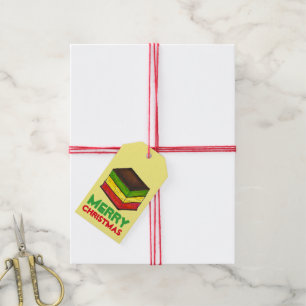 Étiquettes-cadeau Cookies de Noël italiens Rainbow Seven Layer