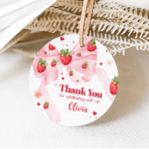 Coquette fraise fête d'anniversaire ronde