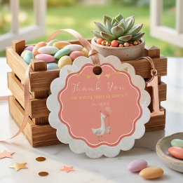 Étiquettes Cadeau Corail Or Bunting Ânesse Folle Fille Premier Anniv