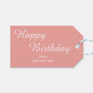 Étiquettes-cadeau Corail tendre - Roses Tags cadeaux d'anniversaire