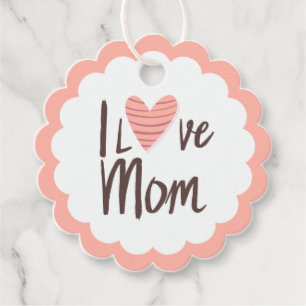 Étiquettes Cadeau Corazón de mamá de amor - regalo del Día de la Mad