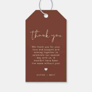 Étiquettes-cadeau CORIANDER Bohemian Rust Modern Faveur Tags