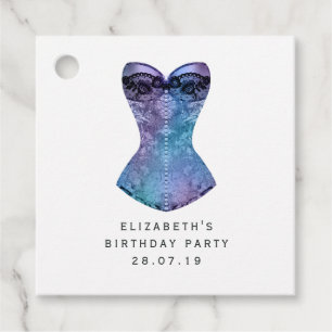 Étiquettes Cadeau Corset de masquerade vintage et faux cuir de luxe