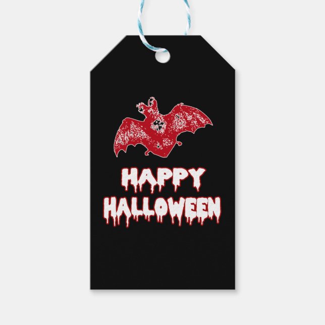 Étiquettes-cadeau Costumes de chauve-souris Halloween (Devant)