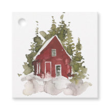 Cosy Country Home in the Snow Gift Tags