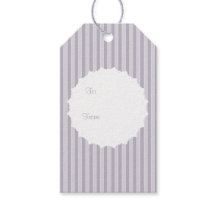 Cottage anglais Lilac rayé avec dentelle Doily