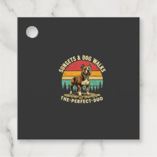 Étiquettes Cadeau Couchers de soleil et promenades de chiens - Le du