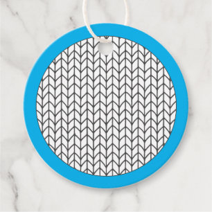 Étiquettes Cadeau COULEUR DE VOTRE PROPRE Tricot Papier rond Ornemen