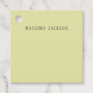 Étiquettes Cadeau Couleur pastel personnalisée nom minimaliste perso