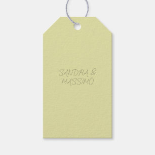 Étiquettes-cadeau Couleur pastel personnalisée nom minimaliste perso