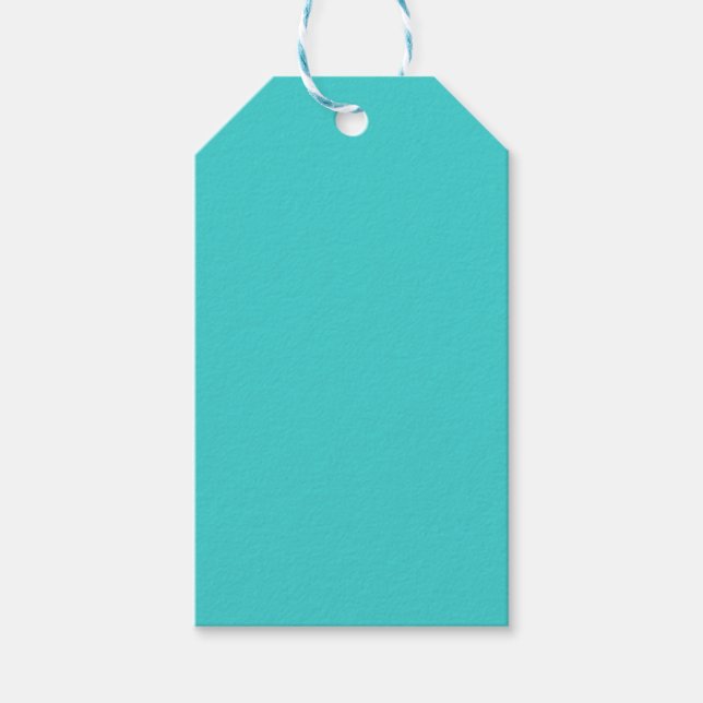 Étiquettes-cadeau Couleur turquoise (Devant)