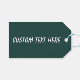 Étiquettes-cadeau Couleur uni vert émeraude foncé