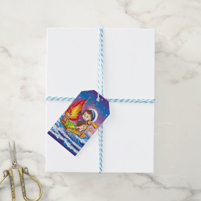 Étiquettes-cadeau Courageux marin (Avec de laficelle)