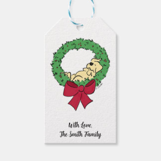Étiquettes-cadeau Couronne de fête simple et mignonne personnalisée