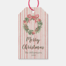Couronne de Noël rose personnalisée