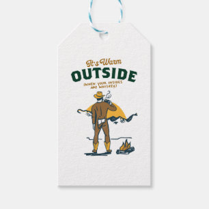 Étiquettes-cadeau Cow-boy drôle qui boit du Whiskey