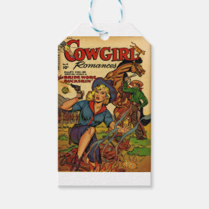 Étiquettes-cadeau Cow-girl sur la gamme