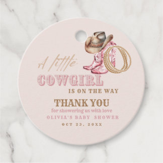 Étiquettes Cadeau Cowgirl Baby Shower Gift Tags
