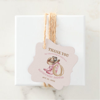 Étiquettes Cadeau Cowgirl Western Baby Shower Gift Tags