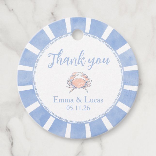 Étiquettes Cadeau crab (Devant)