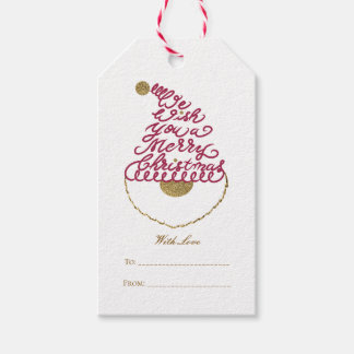 Étiquettes-cadeau Create Your Own Glitter Santa Modern Christmas 