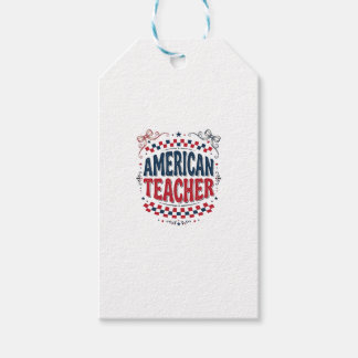 Étiquettes-cadeau Création de chemise vintage patriotique pour ensei