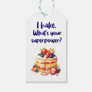 Étiquettes-cadeau Création de gâteau sucré 