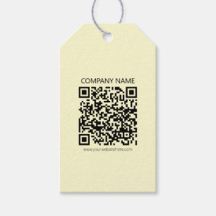 Étiquettes-cadeau Créer un code QR   Jaune pâle