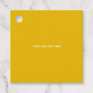 Étiquettes Cadeau Créez Votre Propre Conception Personnalisée Jaune