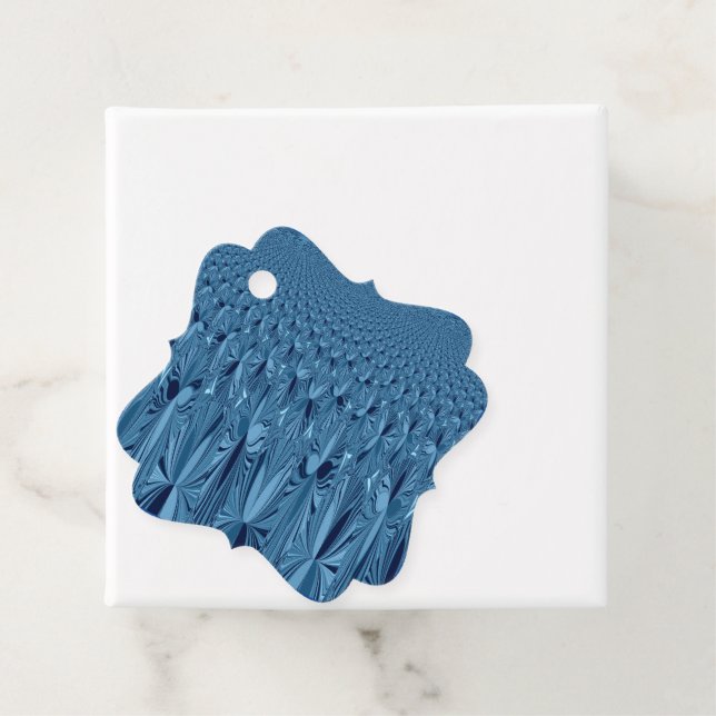 Étiquettes Cadeau Créez votre propre motif bleu marine (En situation)